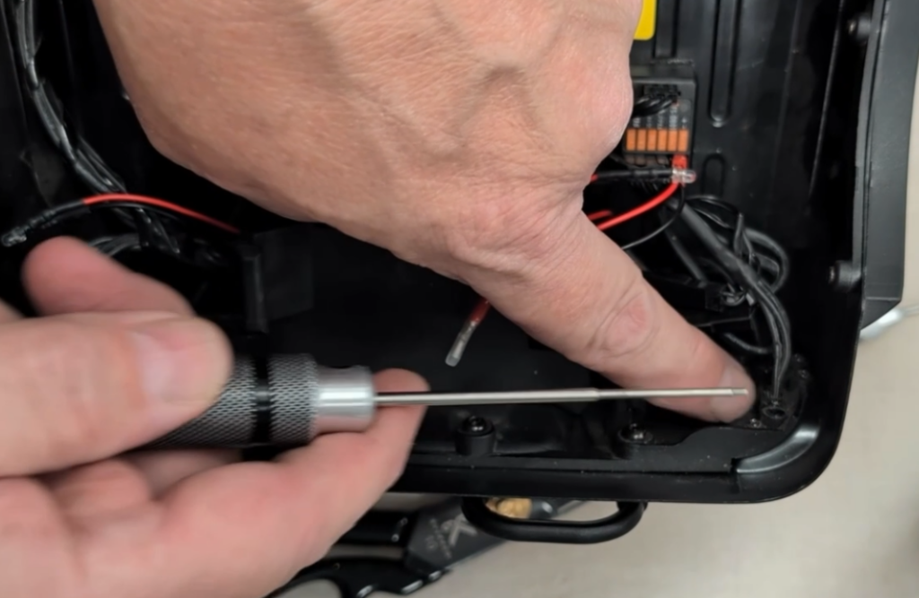 FMS Fcx 10 Light Placement for new LED Position on the inside of the body for installing new LED.